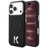 Husa MagSafe pentru Apple iPhone 18 Pro Max / 17 Pro Max, Karl Lagerfeld, Grained Embossed Ring , Neagra