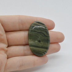 Cabochon jasp zebra verde 41x25x7mm c2