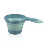 Cana pliabila clatire BabyJem turcoaz, 0+ luni, maner ergonomic, pliabila, dimensiuni 17x12cm