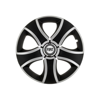 Set 4 Capace Roti 16 inchi (R16) Bis Gri-Negru, Compatibile Cu Fiat foto