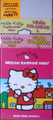 Hello Kitty k&amp;ouml;nyv + 2 db foglalkoztat&amp;oacute; akci&amp;oacute;s csomag foto