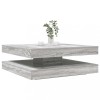 Măsuță cafea rotativă 360 grade, sonoma gri 90x90x34,5 cm