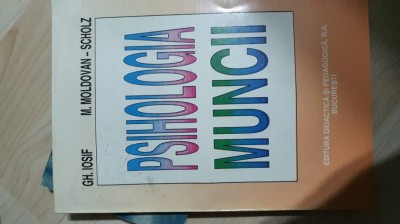 PSIHOLOGIA MUNCII de GH. IOSIF , M. MOLDOVAN SCHOLZ foto