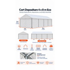 4 x 8 Cort Industrial și Depozitare Eco