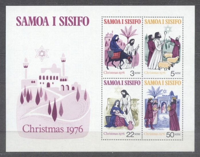 Samoa 1976 Christmas Religion perf. sheet MNH S.667