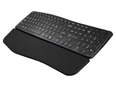 Tastatură wireless NATEC neagră USB A, US layout, rază 10m, acumulator 750mAh foto