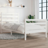 Cadru de pat, 90x200 cm, lemn masiv de pin, alb GartenMobel Dekor, vidaXL