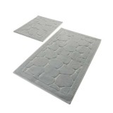Cumpara ieftin Set 2 Covorase de Baie Parma Gri (Bumbac 100%), Chilai Home