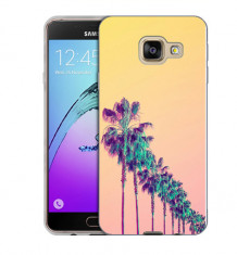 Husa Samsung Galaxy C7 C7000 Silicon Gel Tpu Model Palm Trees foto