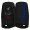 Husa Cheie Auto pentru BMW - 3 Butoane - Keyless Go, kwmobile, Silicon, Negru / Albastru, 41730.29