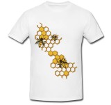 Cumpara ieftin Tricou &quot; Honeycomb with bees drawing &quot;