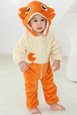 CLD152-1915 Pijama kigurumi pentru bebelusi tip salopeta din material moale si pufos foto