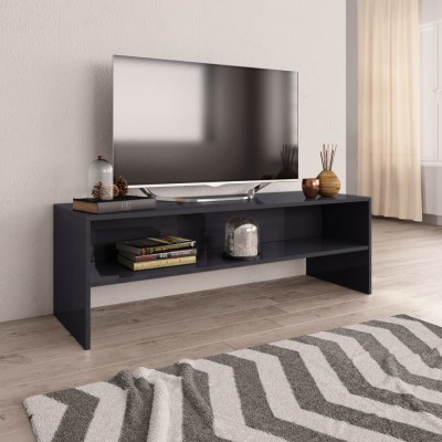 vidaXL Dulap TV, gri extralucios, 120x40x40 cm, lemn prelucrat 800044 foto