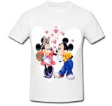 Cumpara ieftin Tricou Bumbac Mickey &amp; Minnie Mouse &Icirc;ndrăgostiți - Imprimeu Digital, Broderie, Serigrafie - Bumbac Reciclat