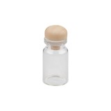 Flacon din sticla cu dop de lemn Crisalida, 22 x 50 mm, 9 ml