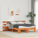 vidaXL Cadru de pat cu sertar Maro 135 x 190 cm