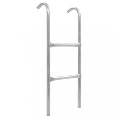 Scara de trambulina cu 2 trepte, argintiu, 72 cm, otel GartenMobel Dekor foto