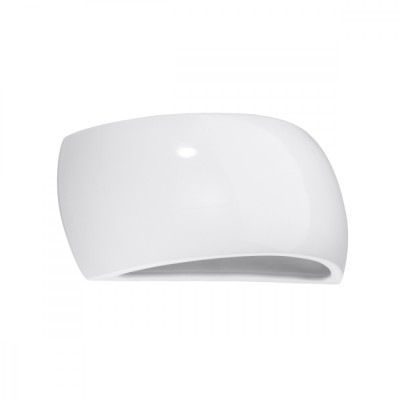 Lampă De Perete Pontius Alb Ceramică 1 Bec Semicircular Modern De Interior foto
