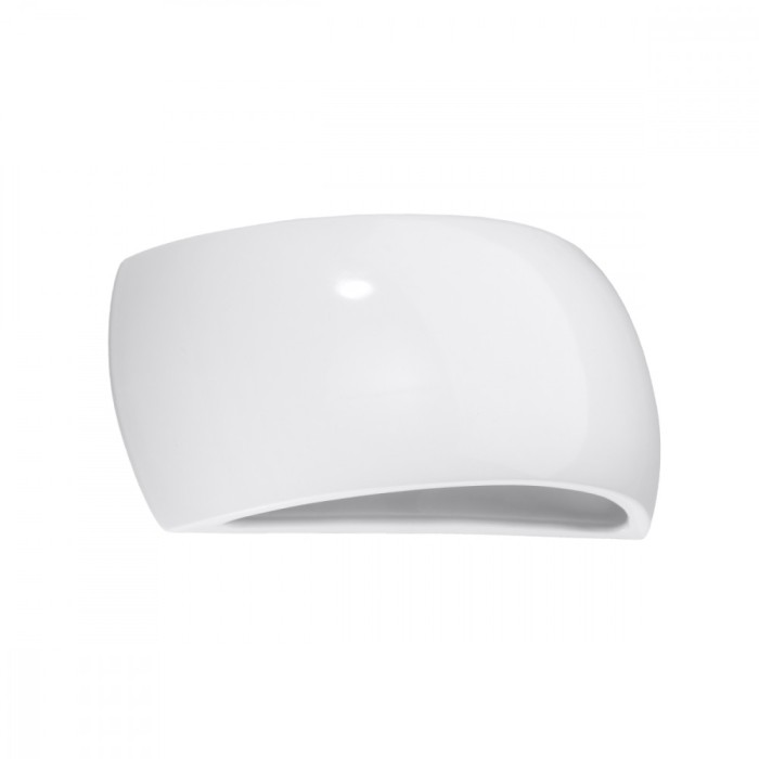 Lampă De Perete Pontius Alb Ceramică 1 Bec Semicircular Modern De Interior