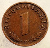 2.514 GERMANIA WWII 1 REICHSPFENNIG 1939 F, Europa, Bronz