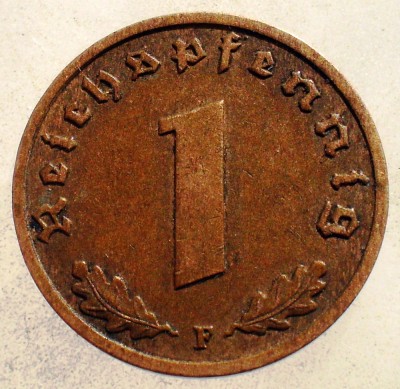 2.514 GERMANIA WWII 1 REICHSPFENNIG 1939 F foto