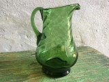 Arta / Vintage / Design - Carafa verde model deosebit realizata manual mijlocul sec XX !