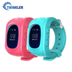 Pachet Promotional 2 Smartwatch-uri Pentru Copii Twinkler TKY-Q50 cu Functie Telefon, Localizare GPS, Pedometru, SOS - Roz + Turcoaz, Cartela SIM Cado foto