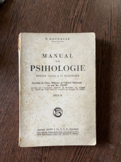 N. Bagdasar Manual de Psihologie (1924) foto