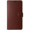 Husa tip carte cu stand Techsuit, aspect piele maro, pentru Samsung Galaxy S24 FE 5G