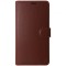Husa tip carte cu stand Techsuit, aspect piele maro, pentru Samsung Galaxy S24 FE 5G