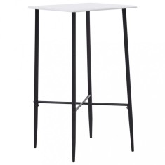 vidaXL Masă de bar, alb, 60 x 60 x 111 cm, MDF