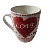 Cana, 320 ml, Decorat cu inimioara