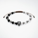 Bratara barbati cu turmalina neagra si selenit - protectie energetica