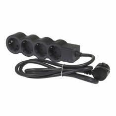 Bloc multipriza mobil 4x2P+T cablu 3m negru Legrand 694562