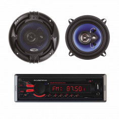 Pachet Radio MP3 player auto PNI Clementine 8440 4x45w + Difuzoare auto coaxiale PNI HiFi650, 120W, 16.5 cm foto