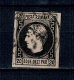 1867 - Carol I cu favoriți, 20 parale stampilat