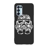 Husa compatibila cu Oppo A54 5G model Stormtrooper face tattoo, Silicon, TPU, Viceversa, Transparent, Carcasa