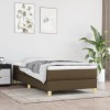 VidaXL Cadru de pat box spring, maro &icirc;nchis, 90x190 cm, textil