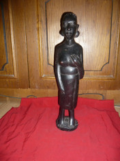 Statueta africana lemn - Femeie - h= 40cm foto