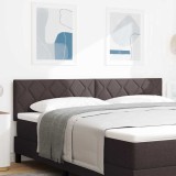 Cumpara ieftin Tăblie cu design &icirc;n blocuri de diamante, maro &icirc;nchis, de 180 cm, din material textil.