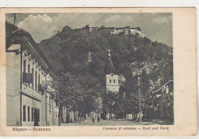 bnk cp Rasnov - Rosenau - Comuna si cetatea - circulata 1936 foto