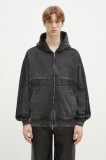 Adidas Originals hanorac de bumbac GRAPHIC HOODIE bărbați, culoarea negru, cu glugă, uni, JZ5638