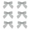 Set Fundițe Decorative Crăciun, Model 9x9.5cm, Culoare Argintiu, 6 Bucăți
