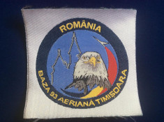 Efecte militare - Emblema textila militara - Baza 93 Aeriana Timi?oara - Avia?ie foto