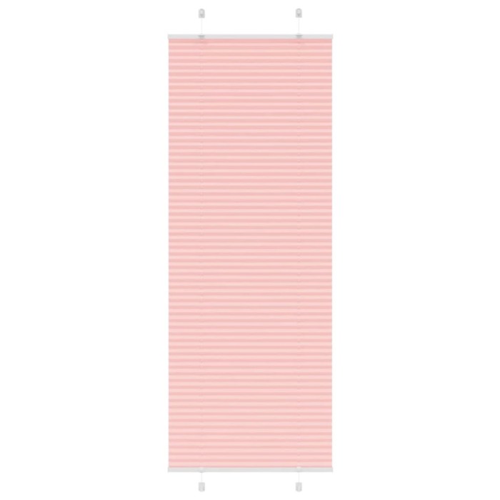 vidaXL Jaluzea plisată roz 75x200 cm Lățime țesătură 74,4cm poliester 4015461