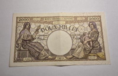 2000 lei 1943 Martie XF foto