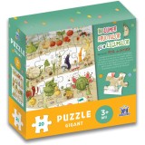 Editura DPH, In lumea fructelor si a legumelor cu micul catel de usturoi - puzzle gigant