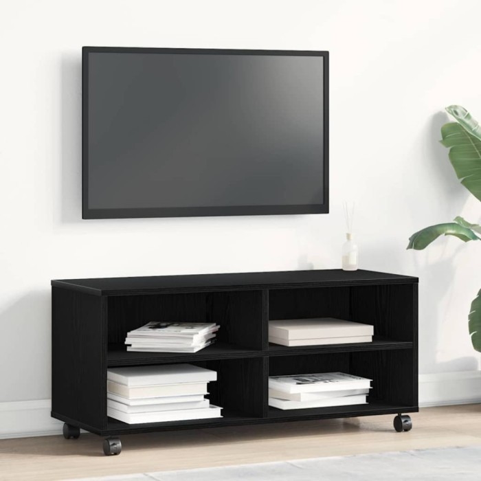vidaXL Cabinet TV Negru 90 x 35 x 35 cm Lemn compozit