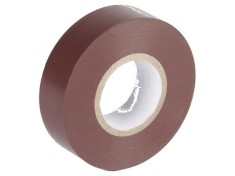 Bandă electroizolantă PVC 19mm x 20m, grosime 0,13mm, maro