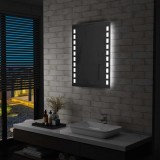 Gossi oglinda cu led de perete de baie, 60 x 80 cm
